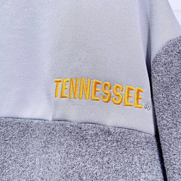 Tennessee Volunteers Full Zip Fleece Jacket Gray Mock Neck Colosseum Mens XL - Picture 6 of 8